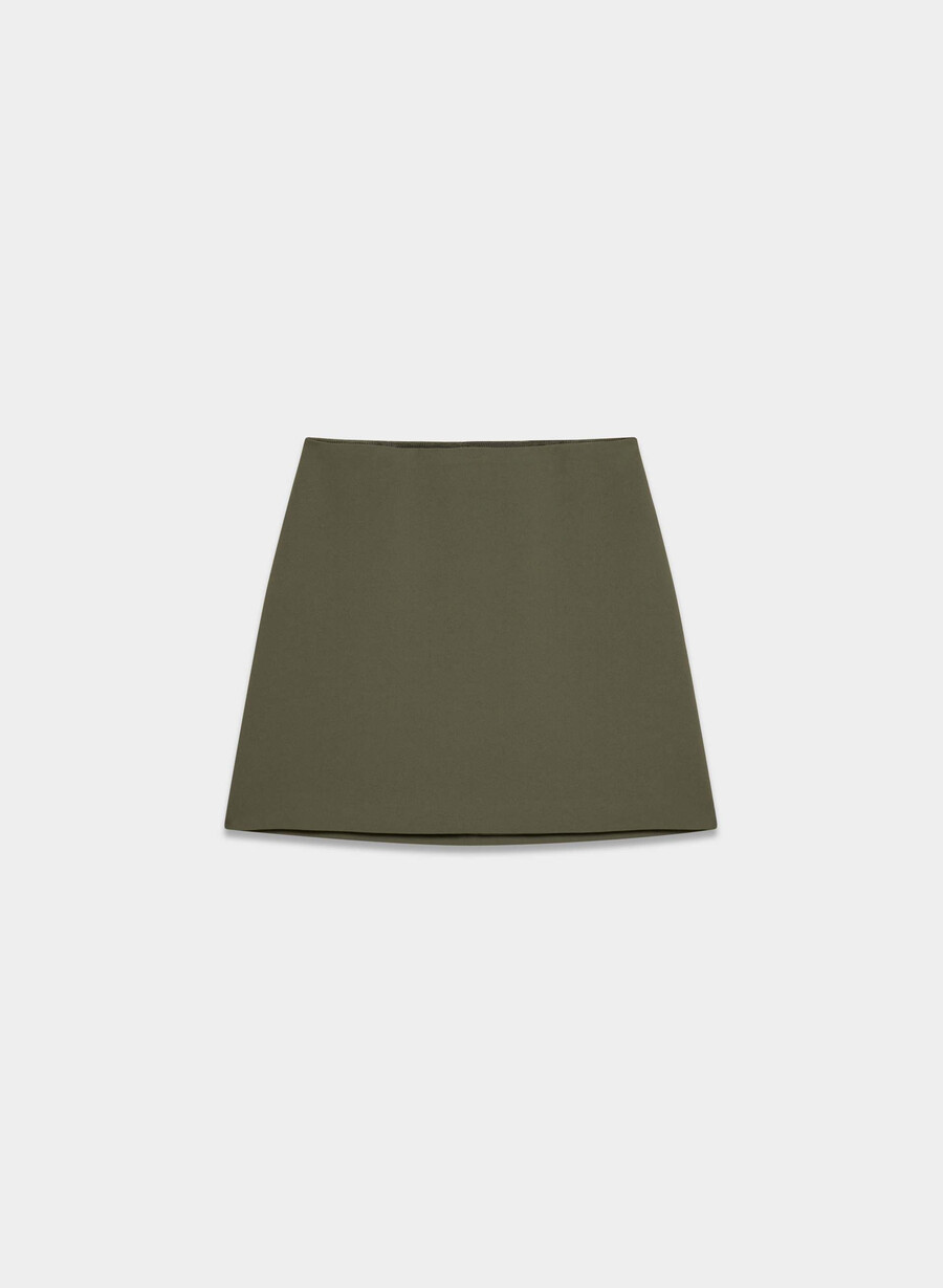 klassisk minikjol - crepette dark olive
