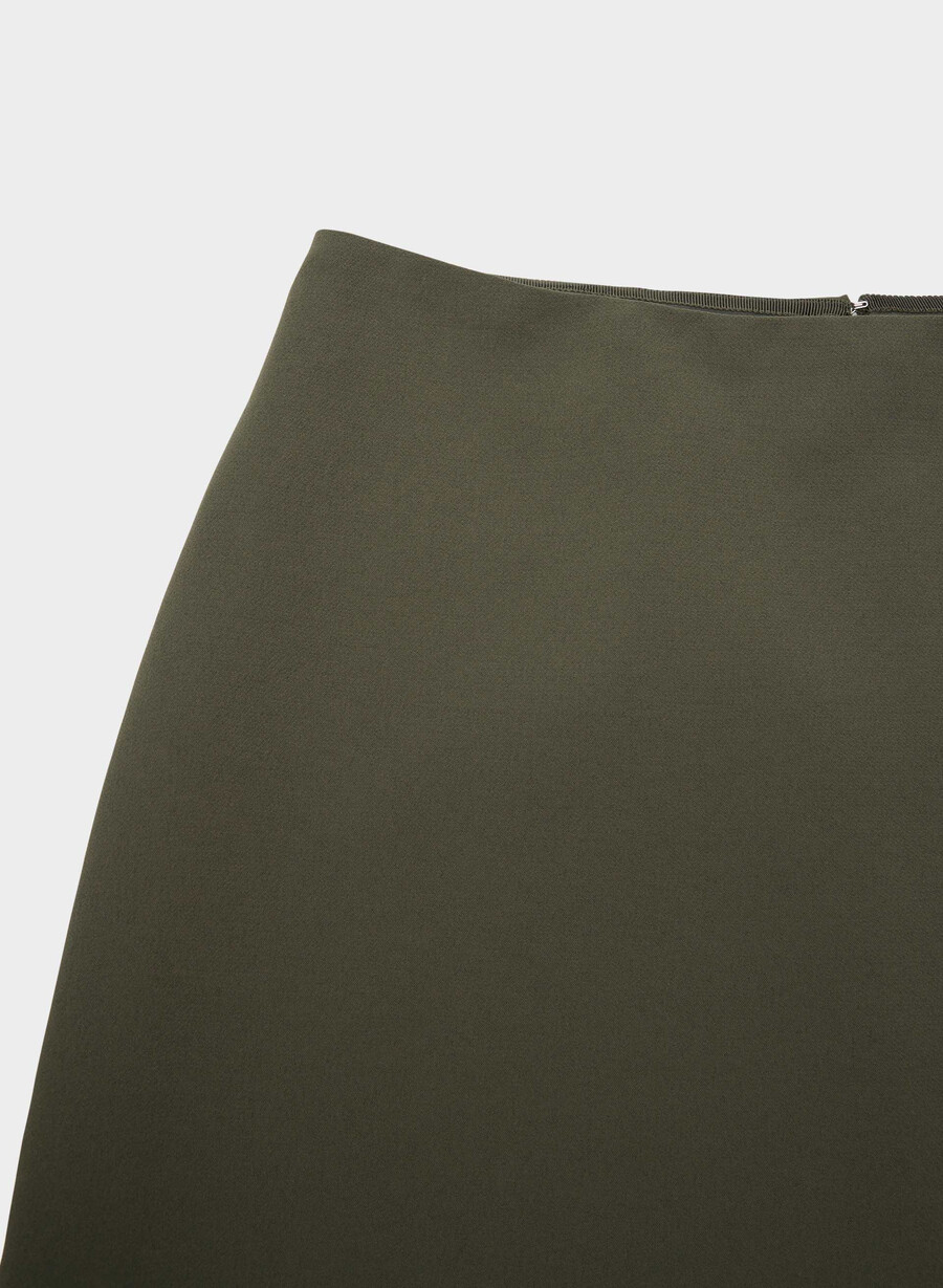 klassisk minikjol - crepette dark olive