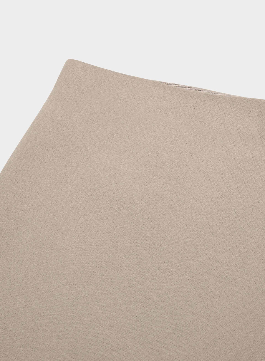 klassisk minikjol - crepette nomad taupe
