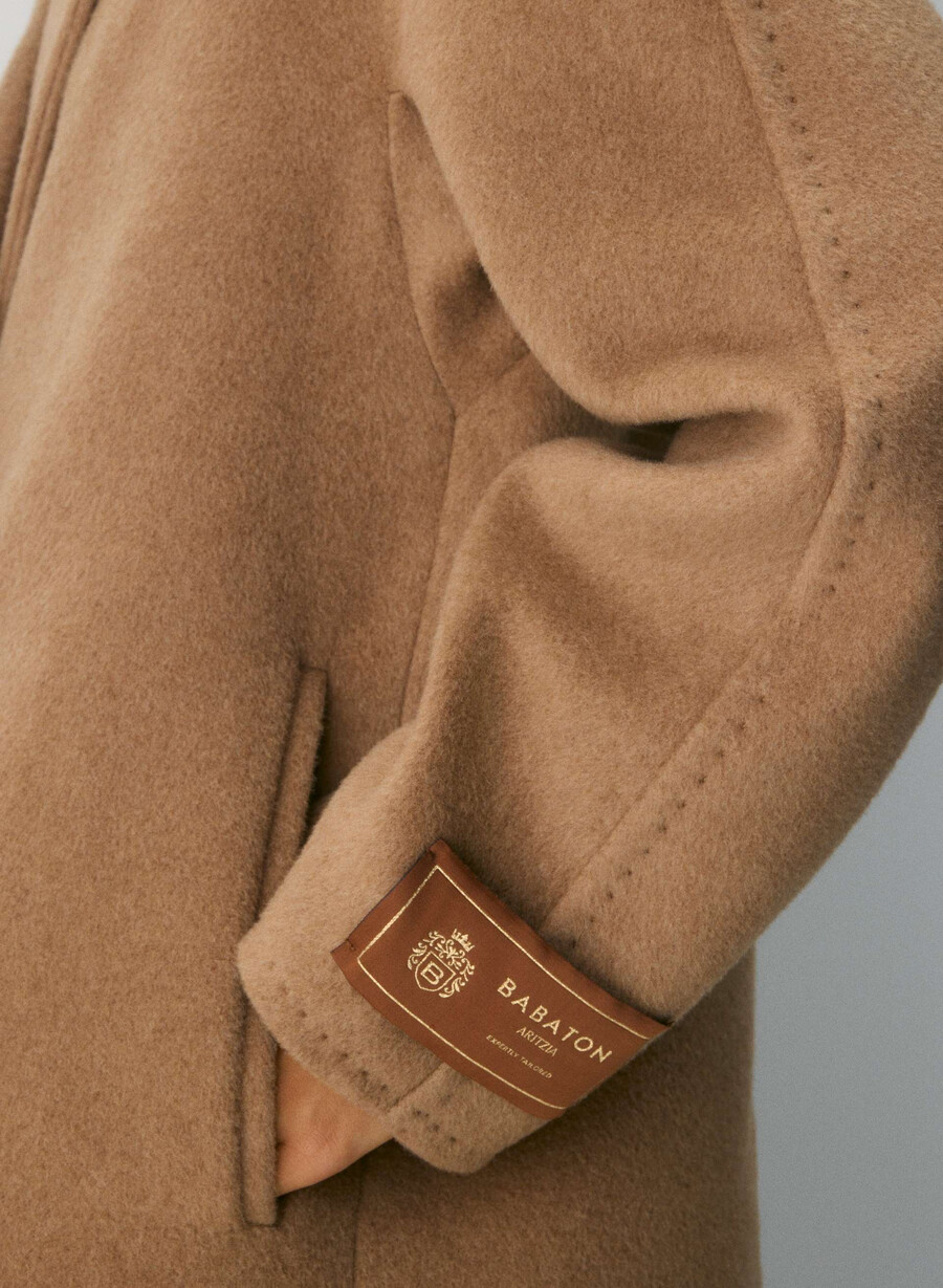 slouch-kappan ny - Återkamelull cocoa sand