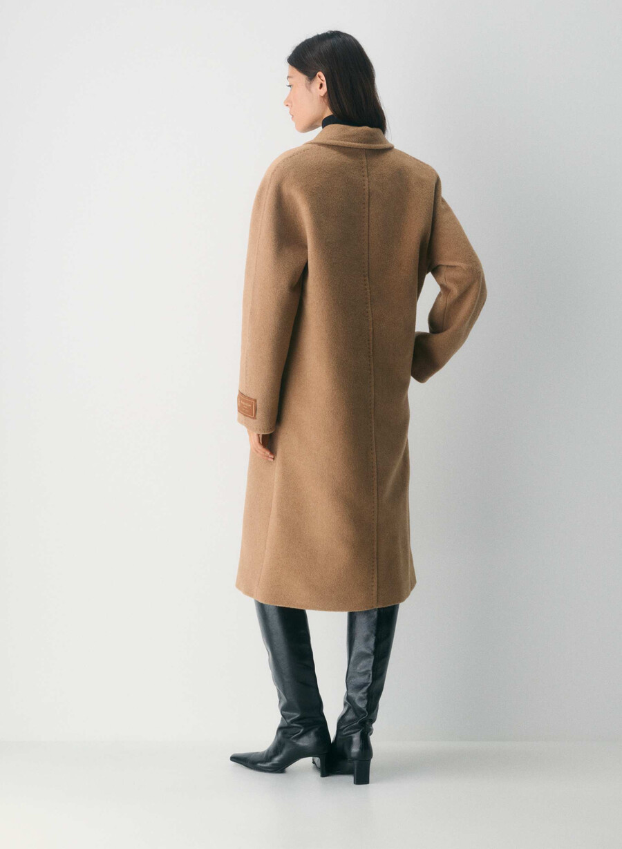 slouch-kappan ny - Återkamelull cocoa sand