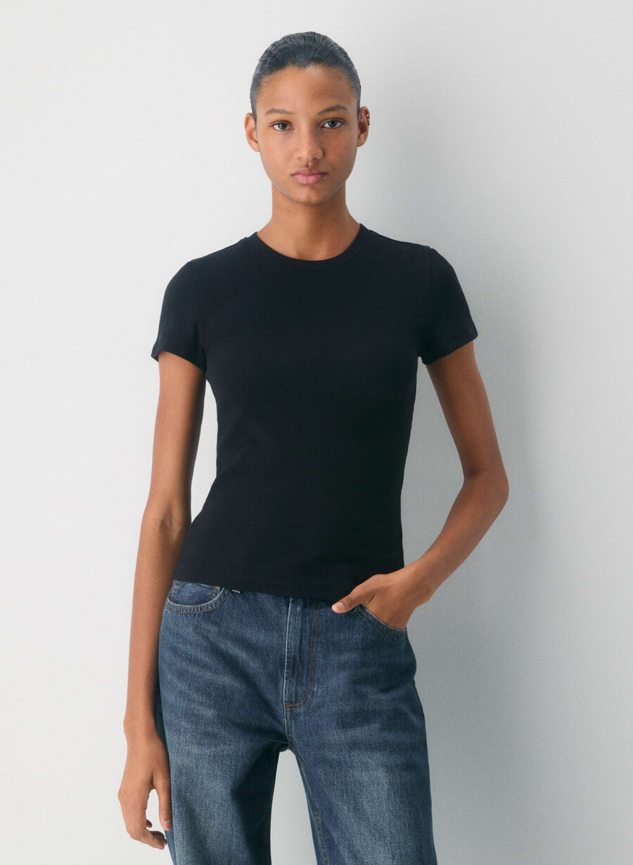 homestretch rib tune t-shirt svart