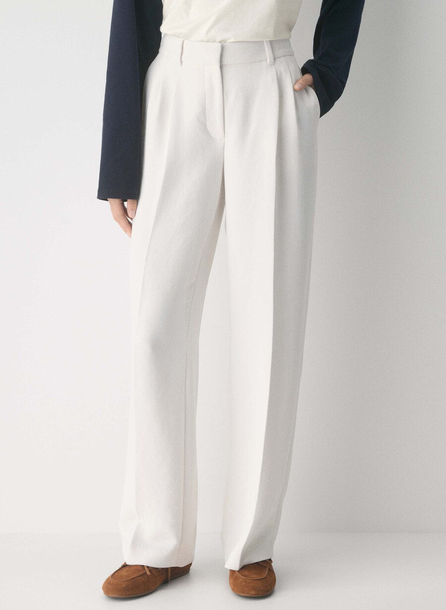 the effortless pant lo-rise - crepette ljus bjÖrk