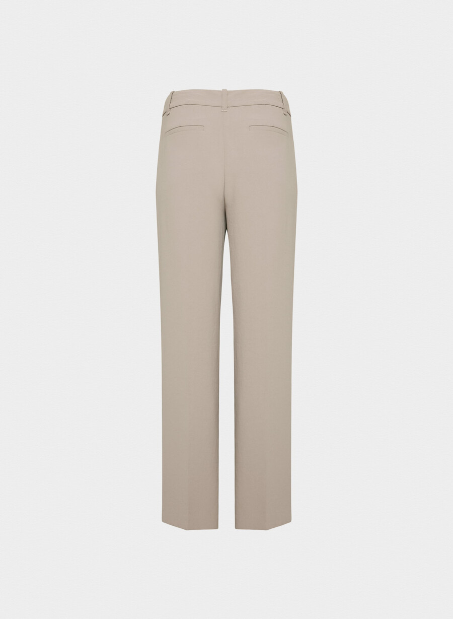 the effortless pant lo-rise - crepette nomad taupe