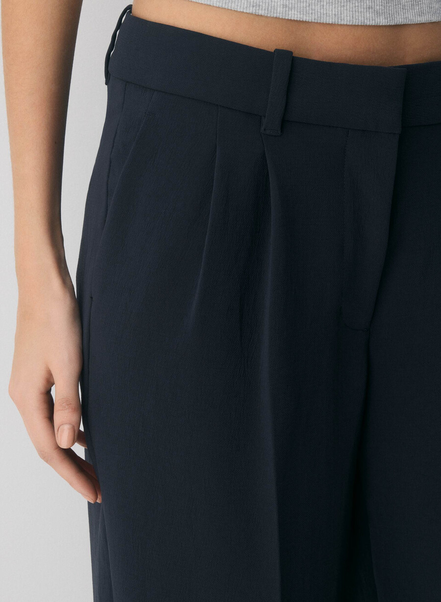 the effortless pant lo-rise - crepette mÖrk nattsblÅ