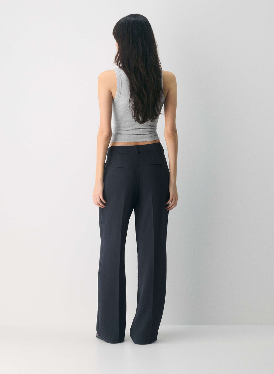 the effortless pant lo-rise - crepette mÖrk nattsblÅ