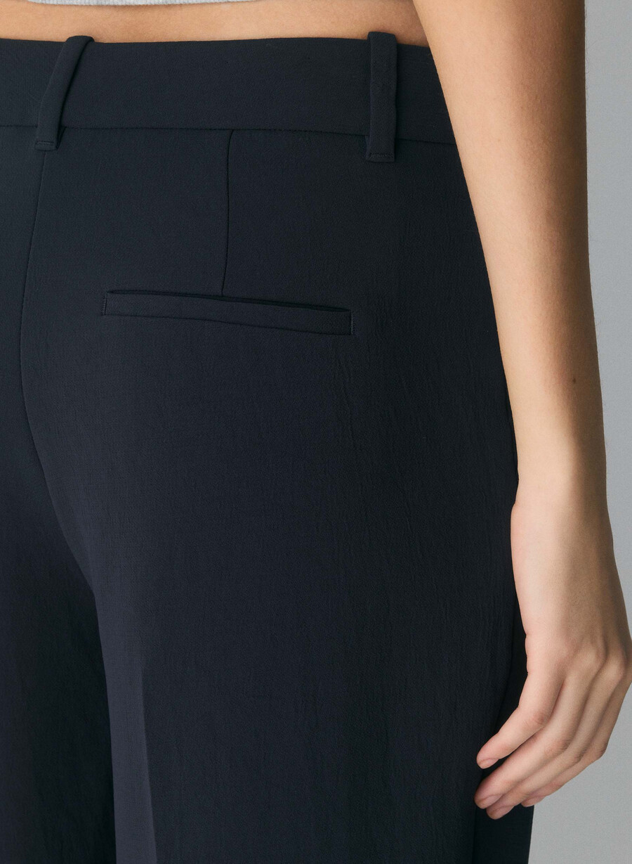 the effortless pant lo-rise - crepette mÖrk nattsblÅ