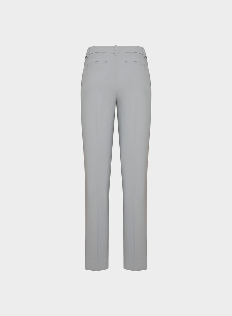 the effortless pant lo-rise - crepette riverstone grey