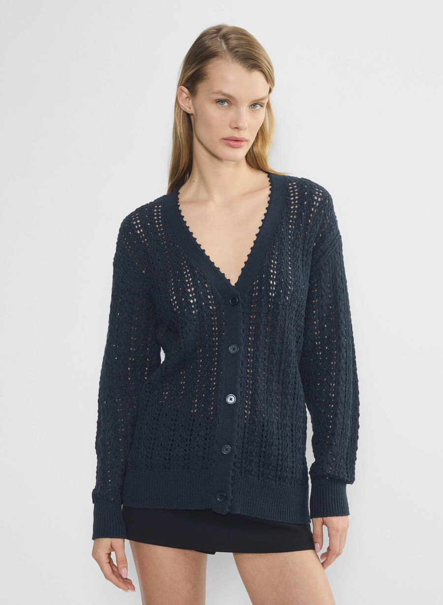 reverence cardigan mörk natt marinblå