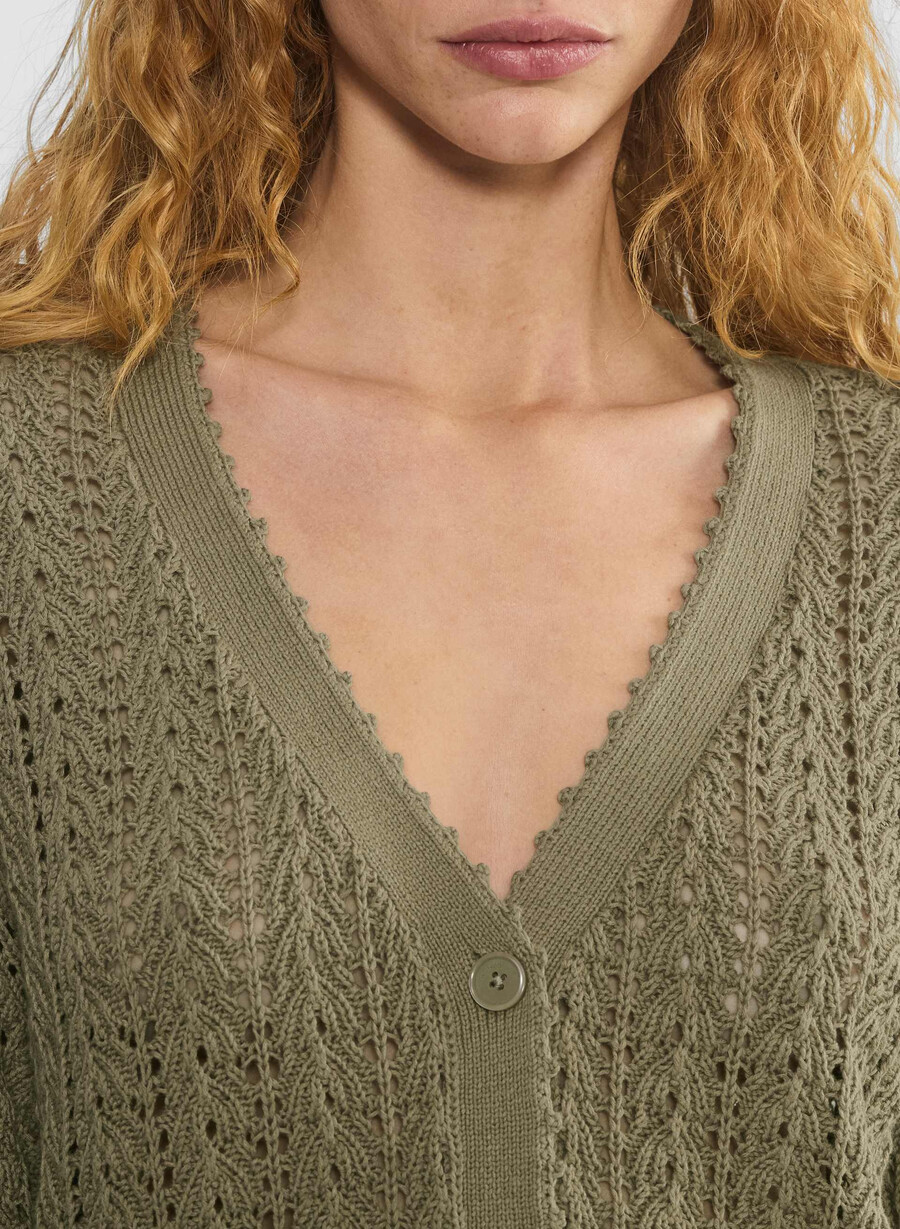 reverence cardigan soltorkad oliv