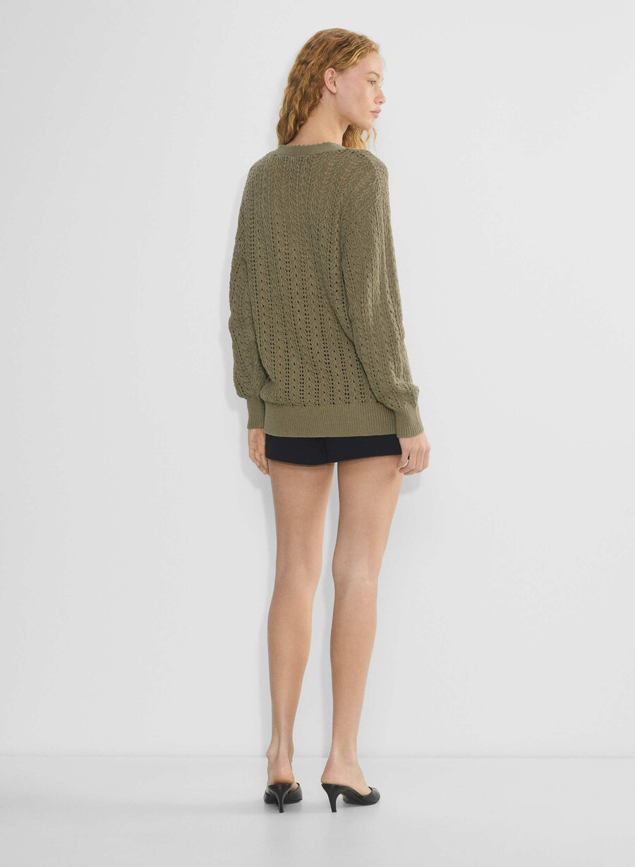 reverence cardigan soltorkad oliv