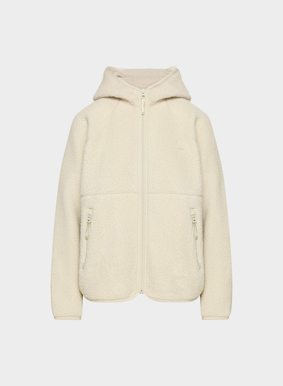 polartec thermal pro raglan zip hoodie mikra brun