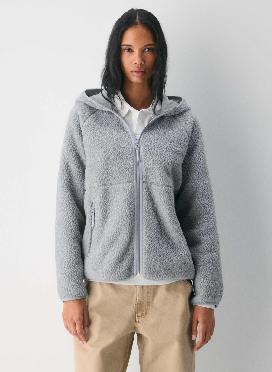 polartec thermal pro raglan zip hoodie med dragkedja ljunggrön