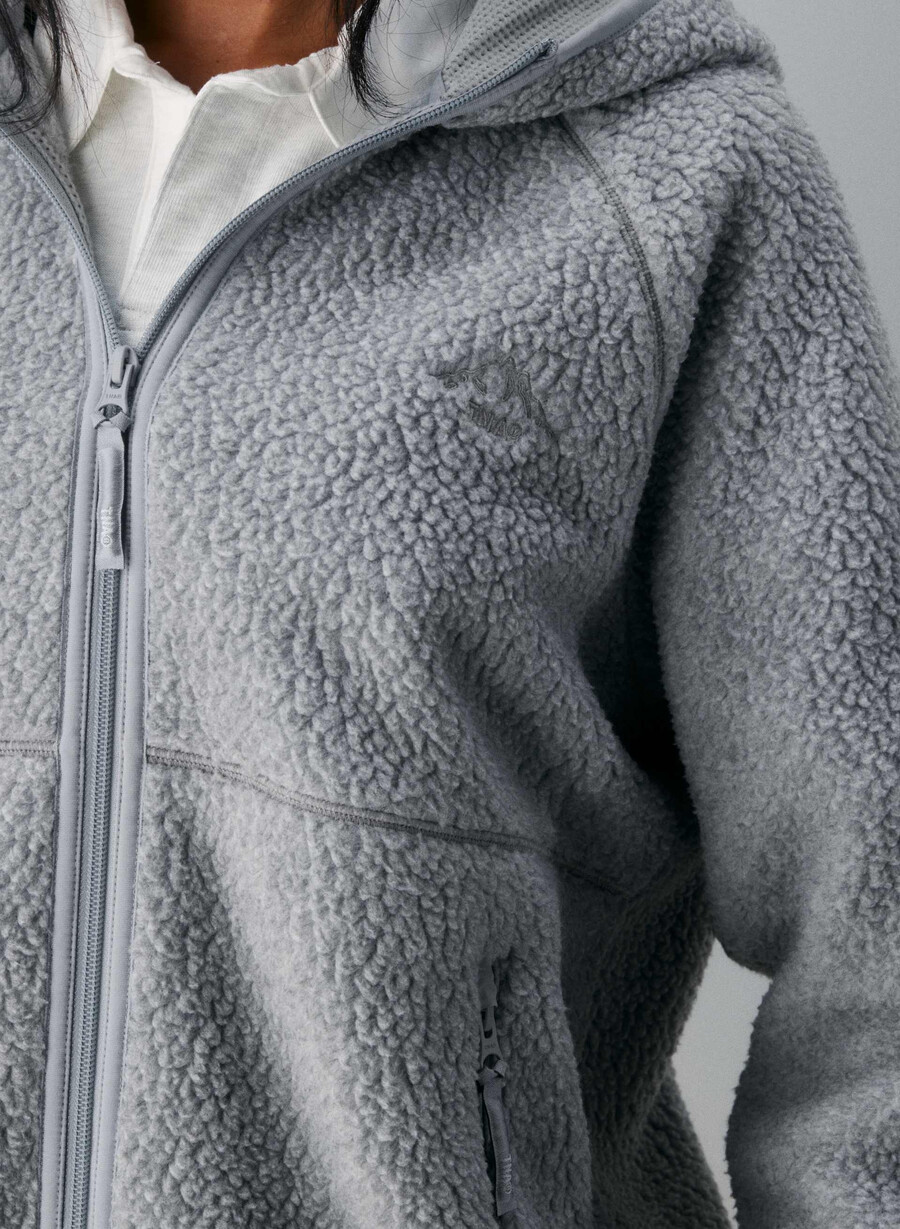 polartec thermal pro raglan zip hoodie med dragkedja ljunggrön