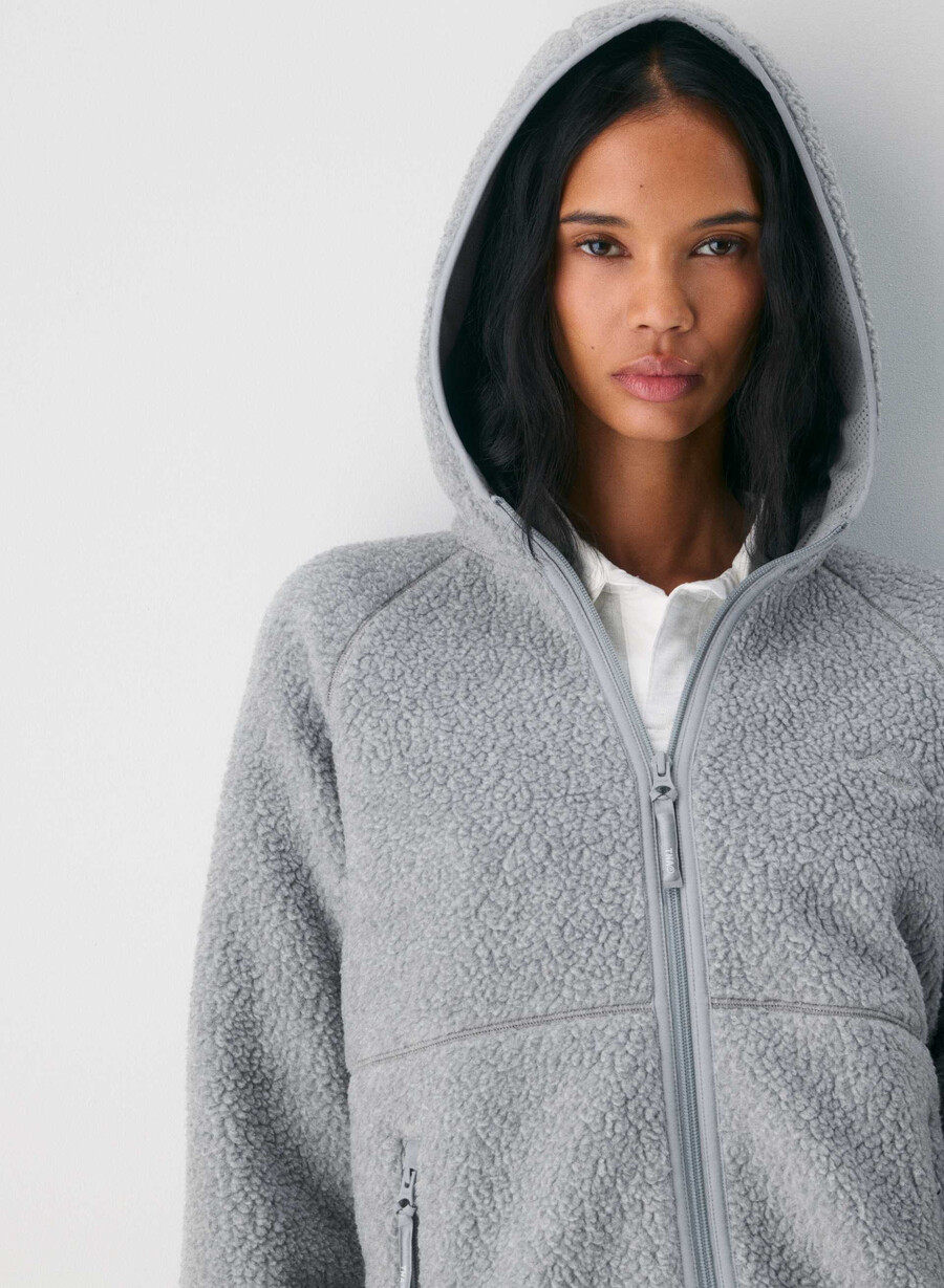 polartec thermal pro raglan zip hoodie med dragkedja ljunggrön