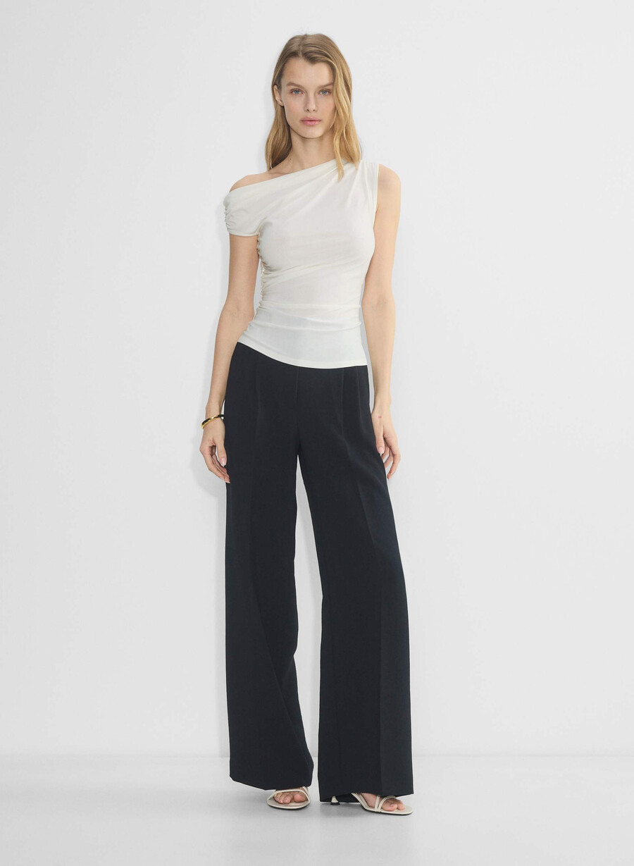 the effortless pant wider - crepette svart