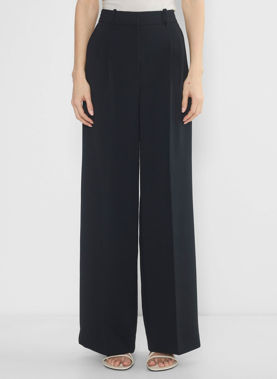 the effortless pant wider - crepette svart