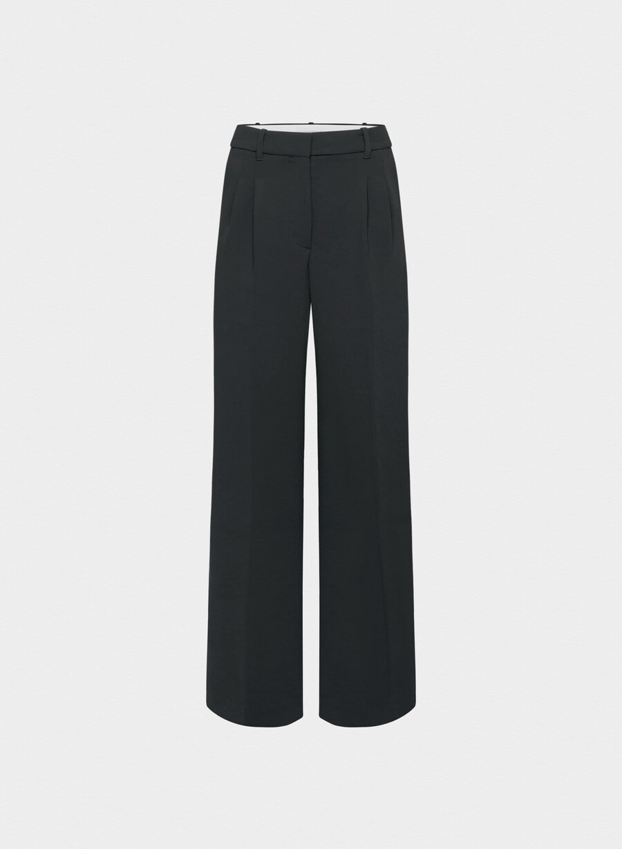 the effortless pant wider - crepette svart