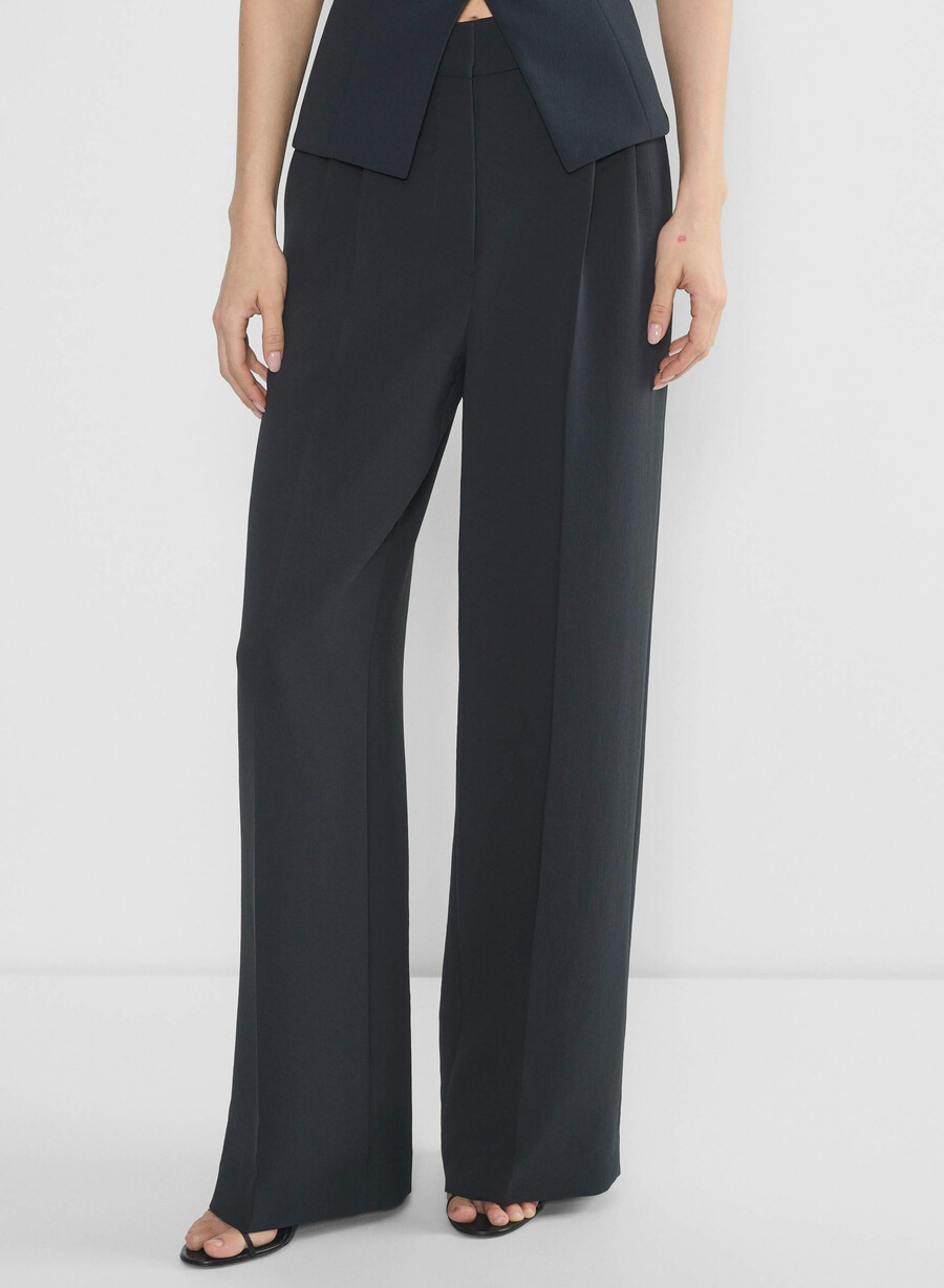the effortless pant wider - crepette dark nat navy