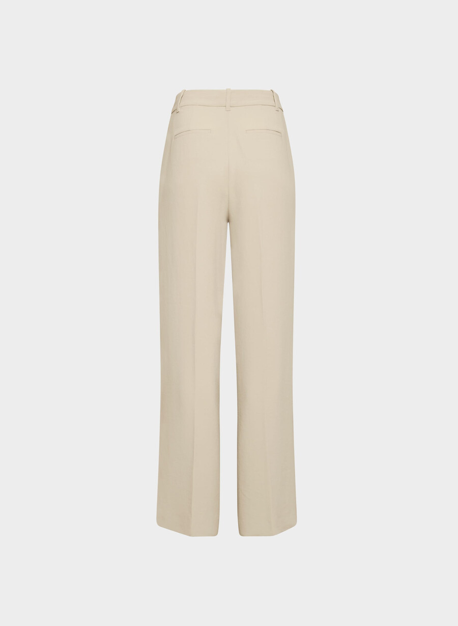 the effortless pant wider - crepette marcona beige