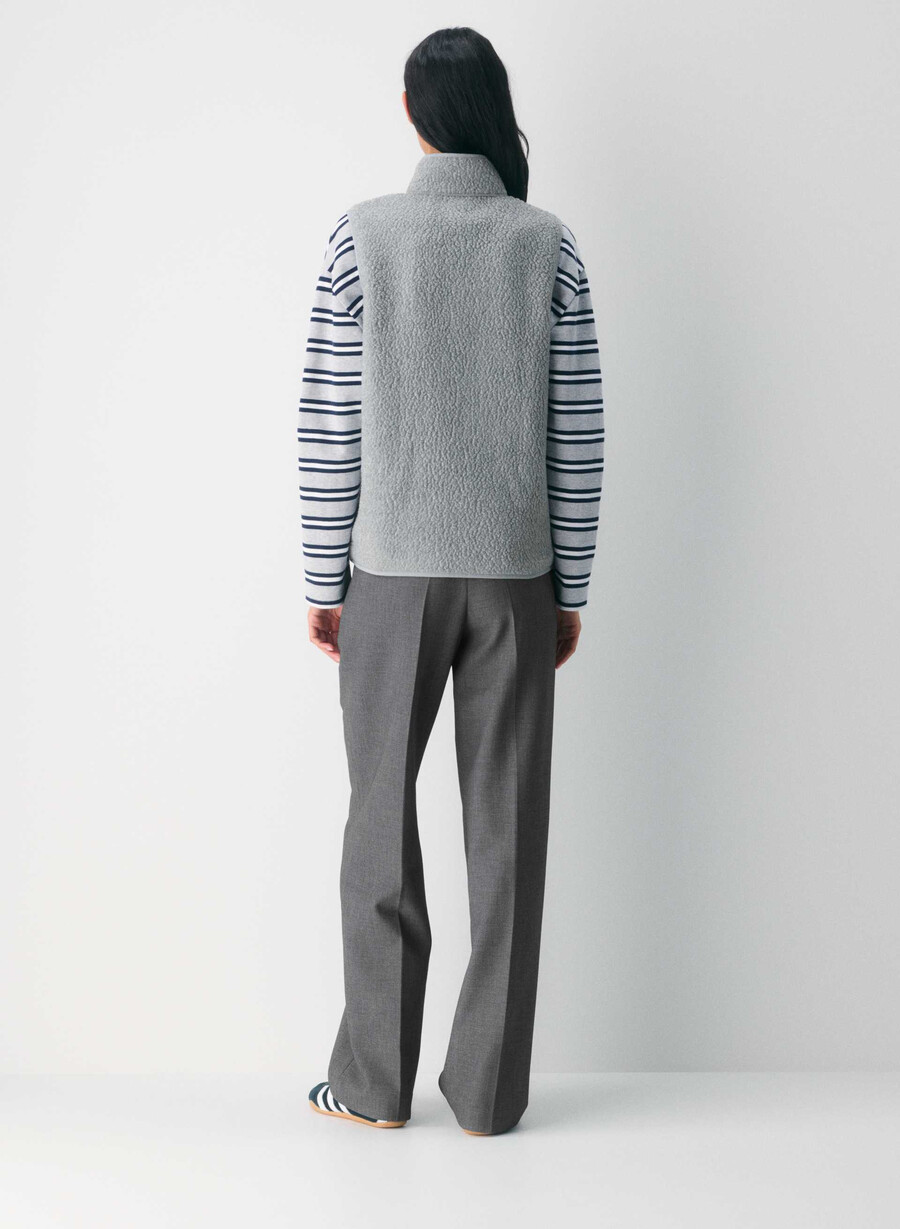 polartec thermal pro mockneck-väst ljunggrön athletic grey