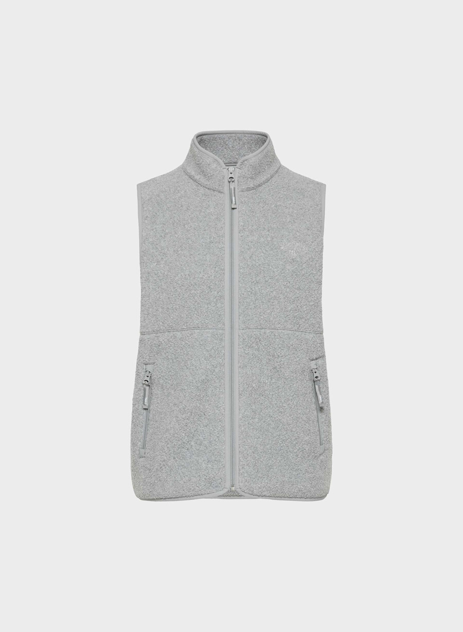 polartec thermal pro mockneck-väst ljunggrön athletic grey