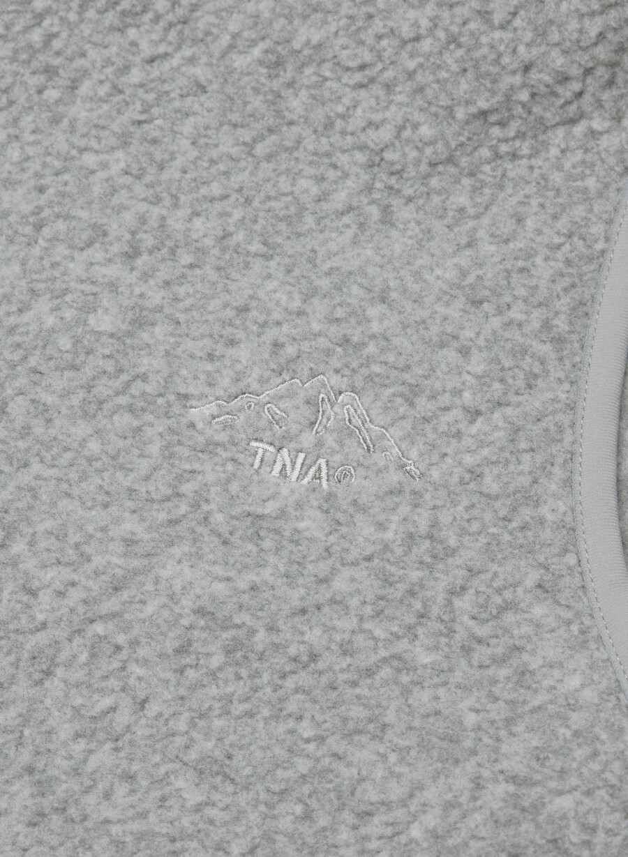 polartec thermal pro mockneck-väst ljunggrön athletic grey