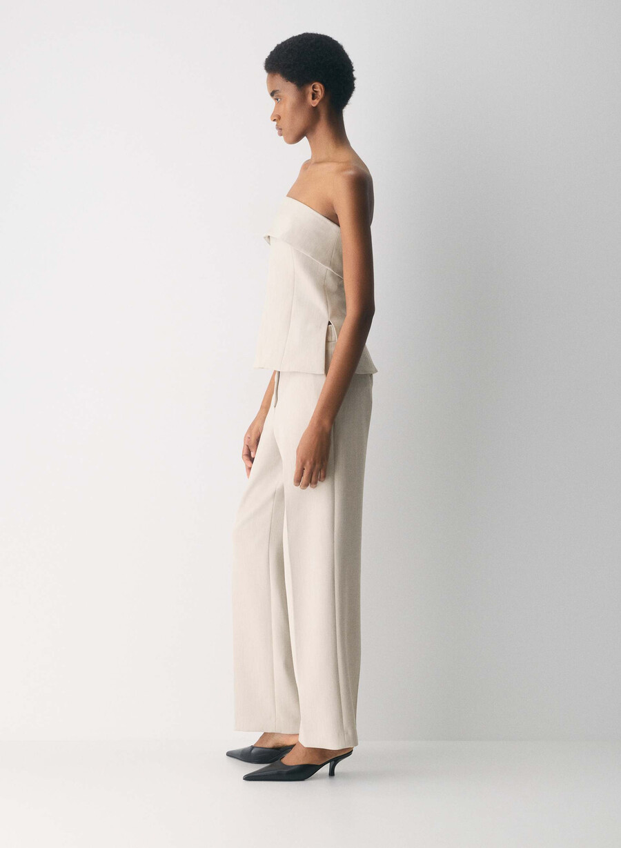 element tube top - reessential heather matt pearl