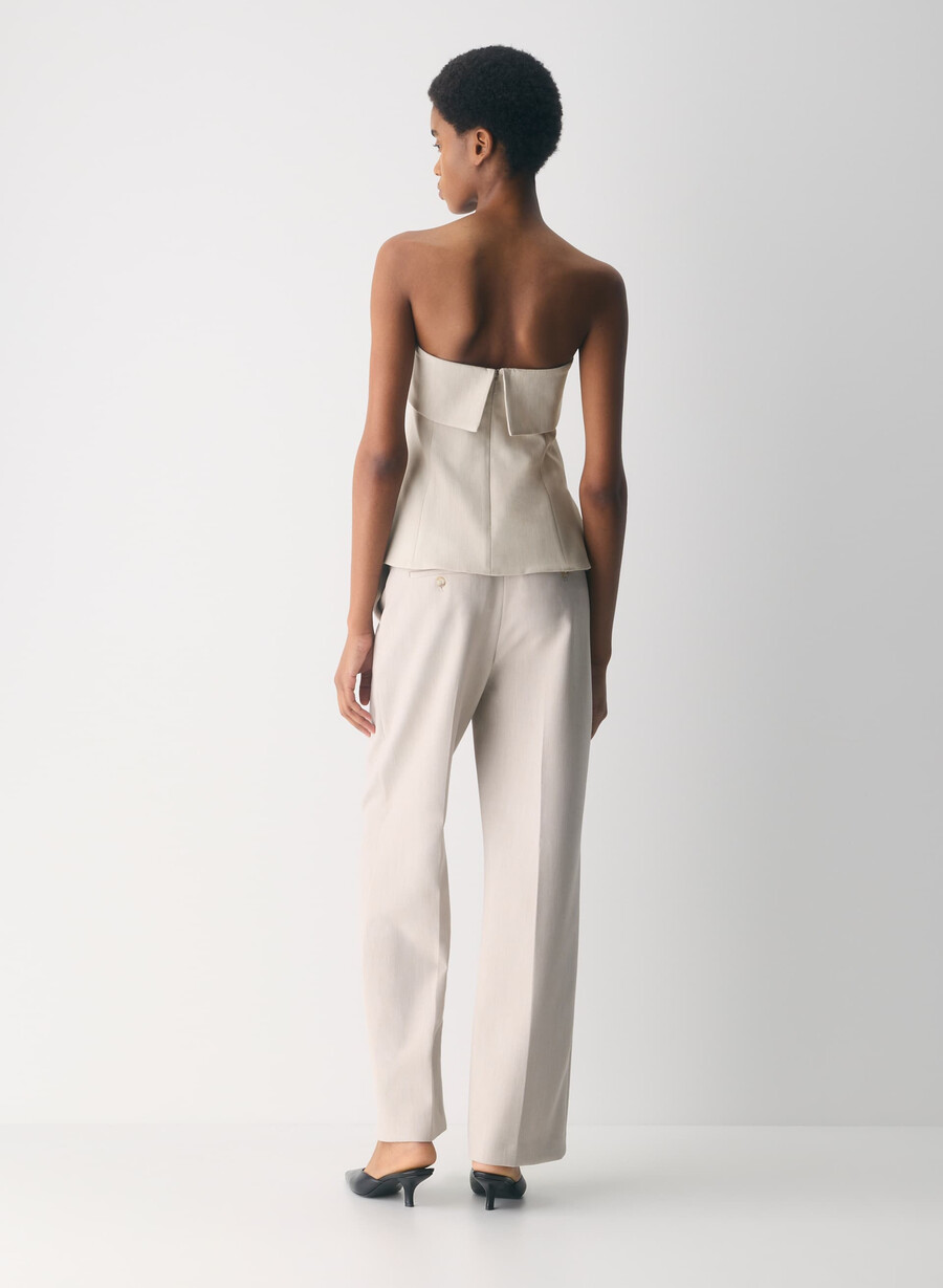 element tube top - reessential heather matt pearl