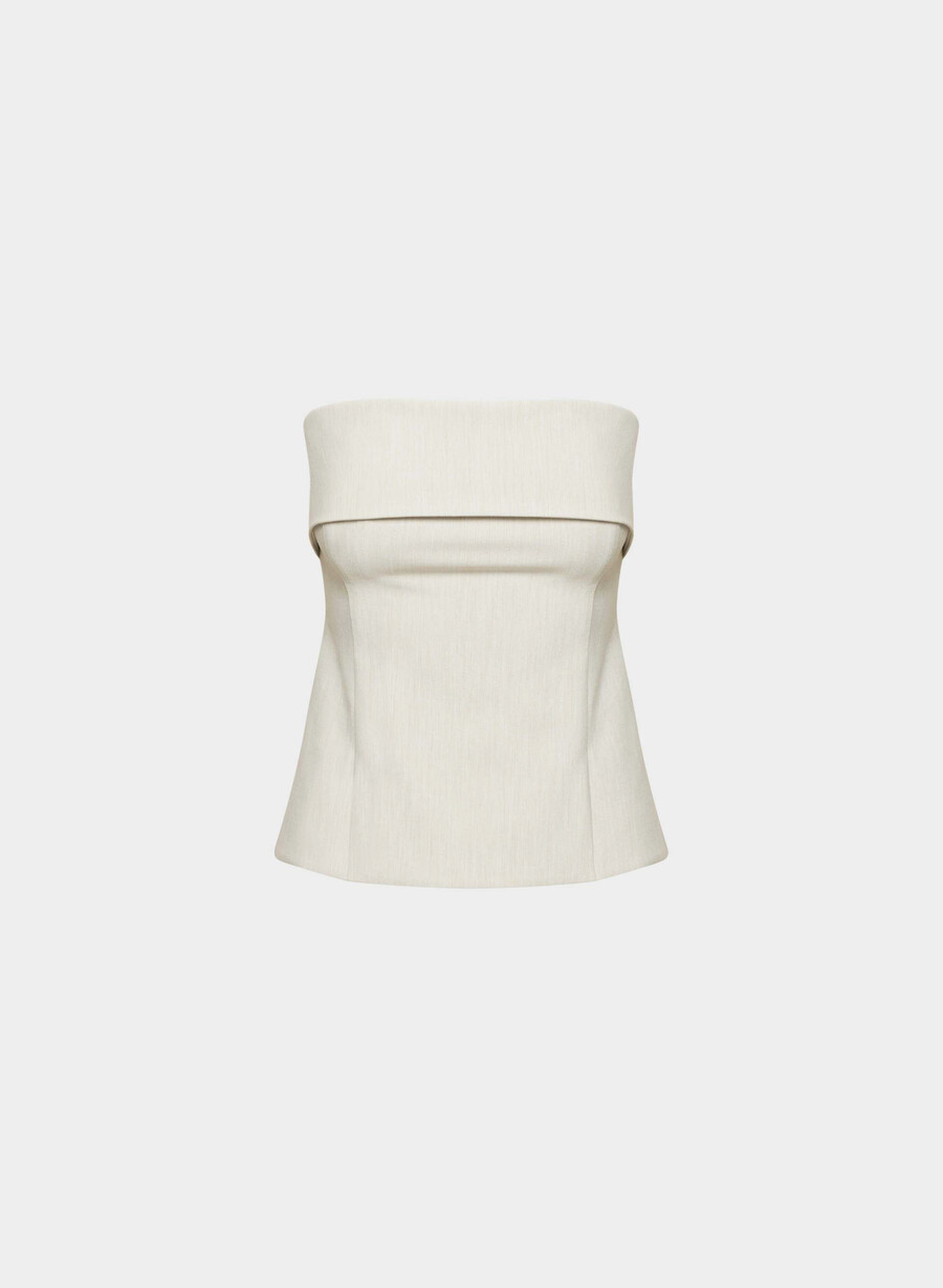 element tube top - reessential heather matt pearl