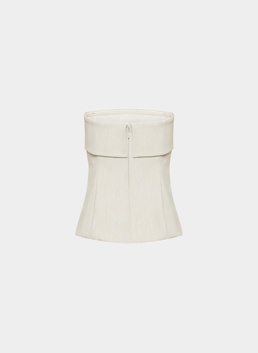 element tube top - reessential heather matt pearl