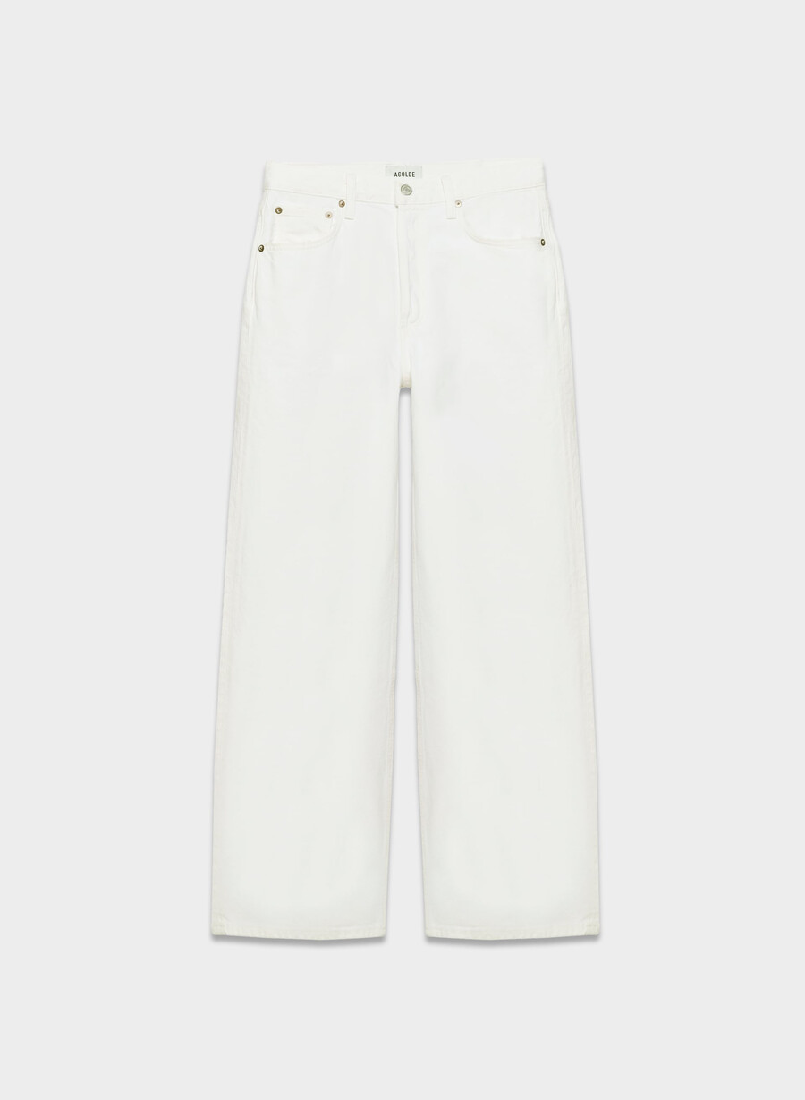 agolde lågt sittande baggy jeans milkshake