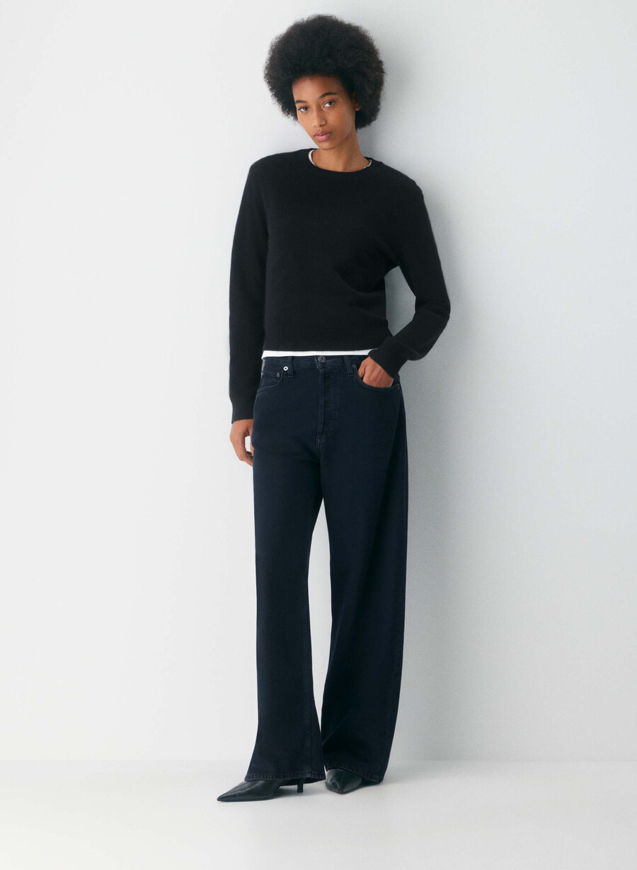 agolde lågt sittande baggy jeans crushed