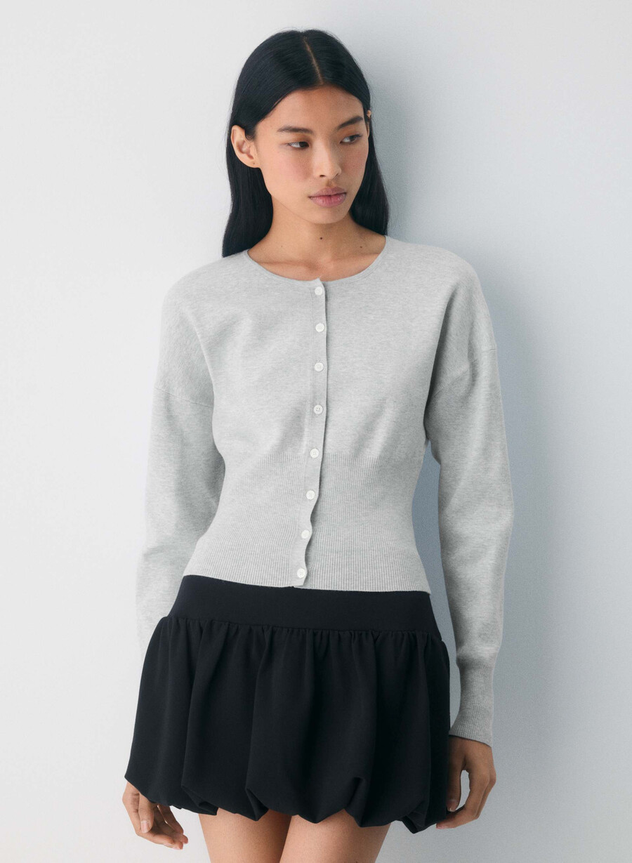 golightly kofta - wonder yarn ljunggrå krom