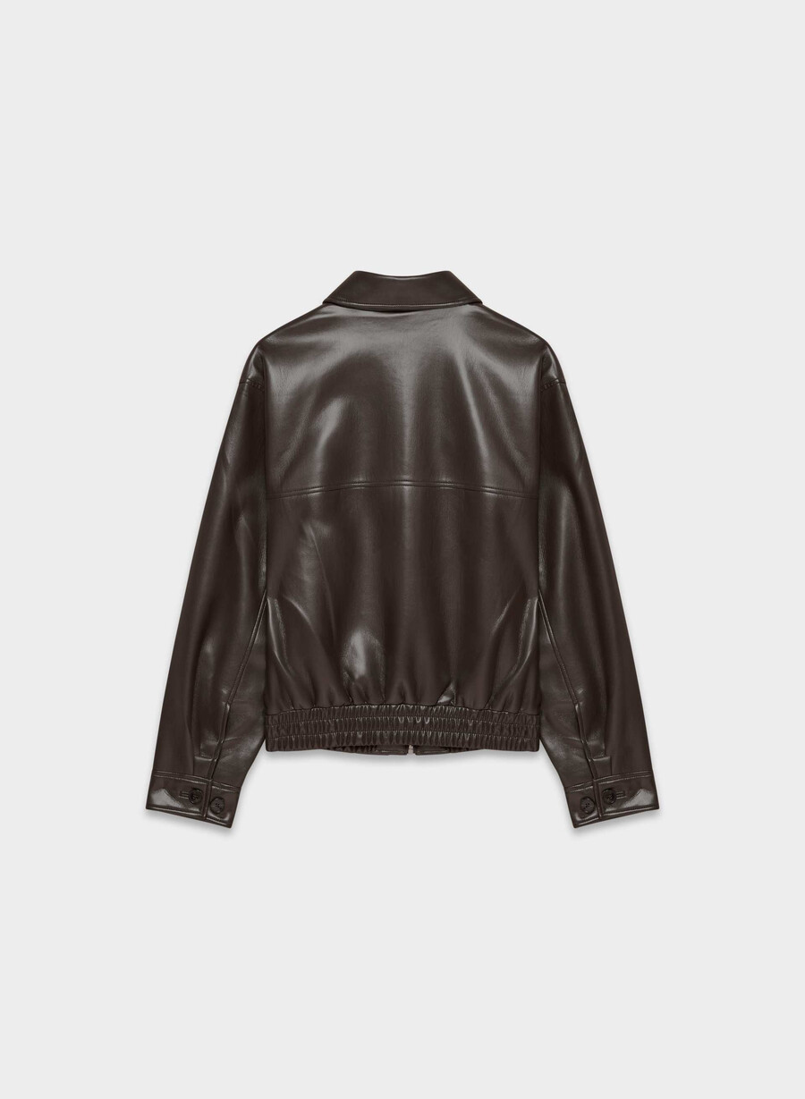 falcon jacka - unreal leather rich mocha brun