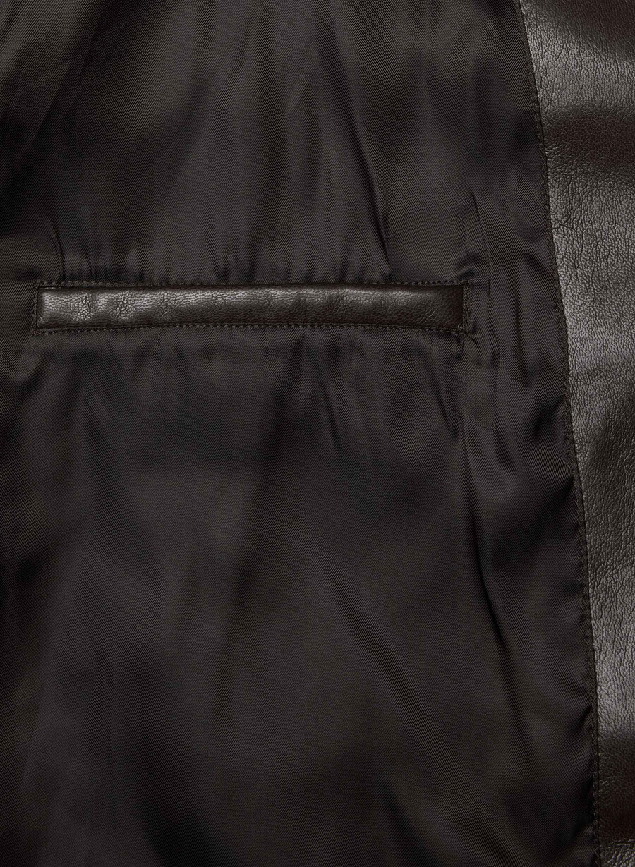 falcon jacka - unreal leather rich mocha brun