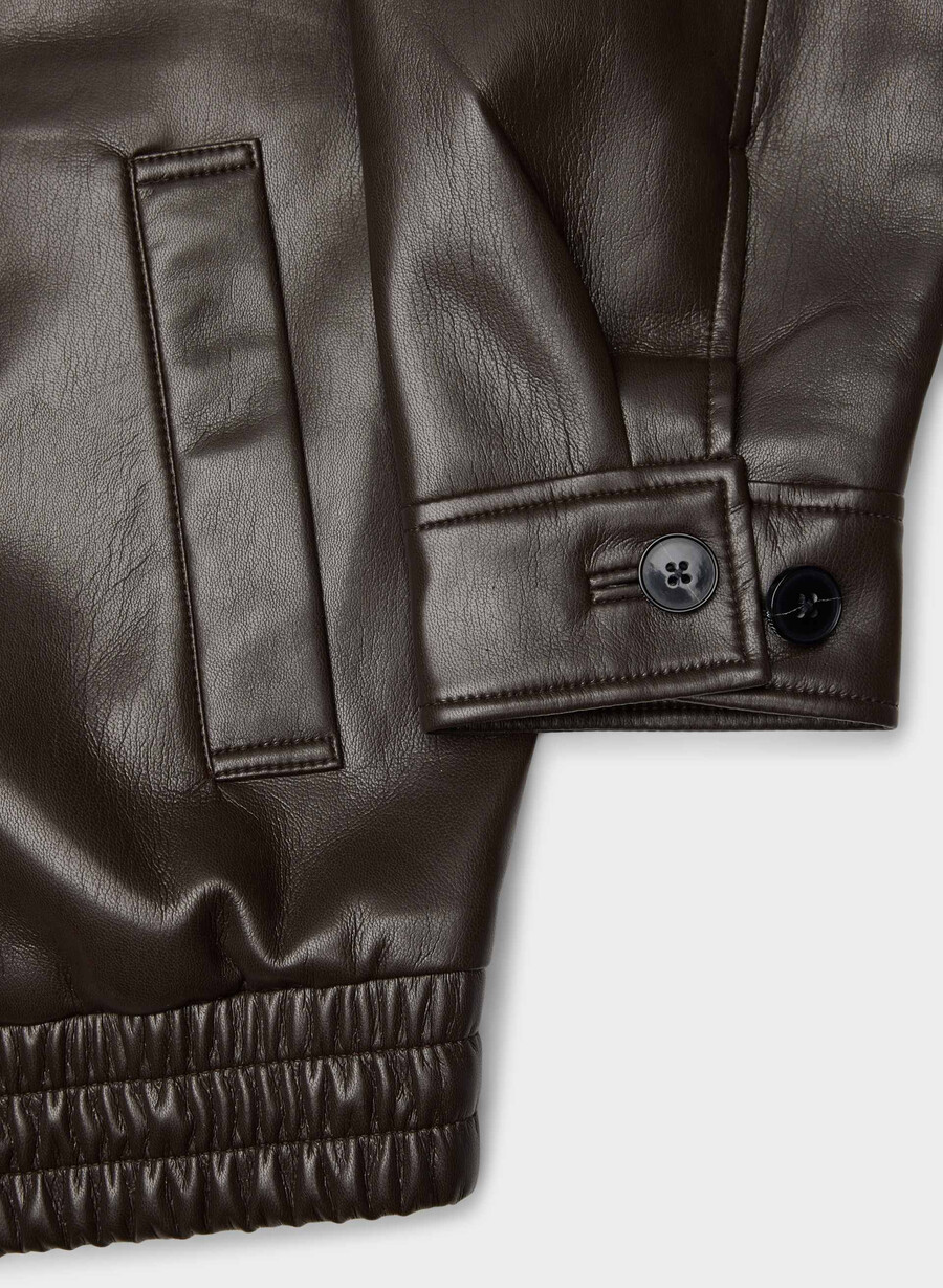 falcon jacka - unreal leather rich mocha brun