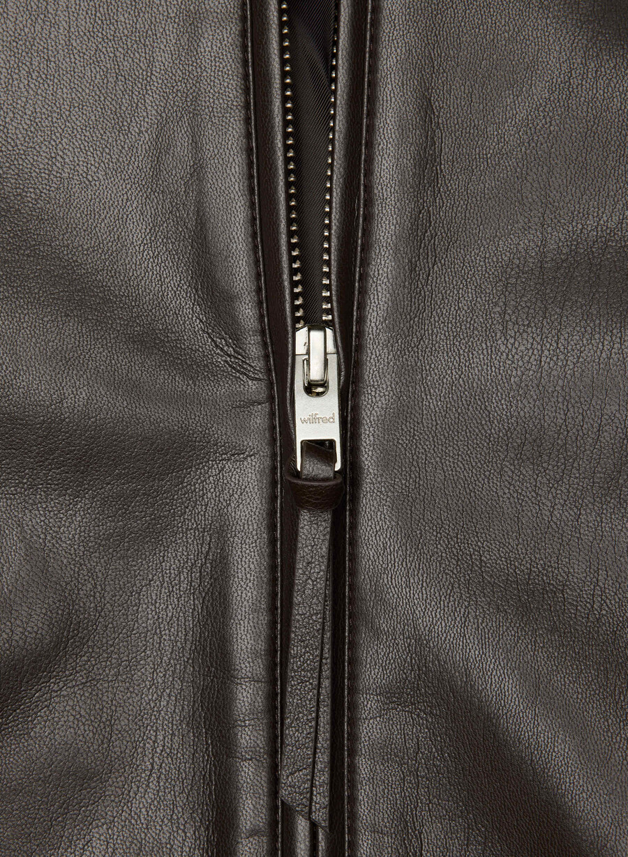 falcon jacka - unreal leather rich mocha brun