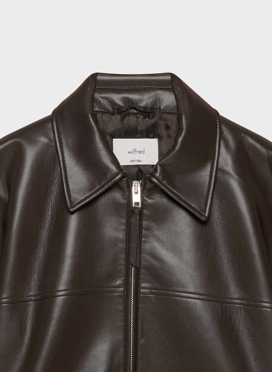 falcon jacka - unreal leather rich mocha brun