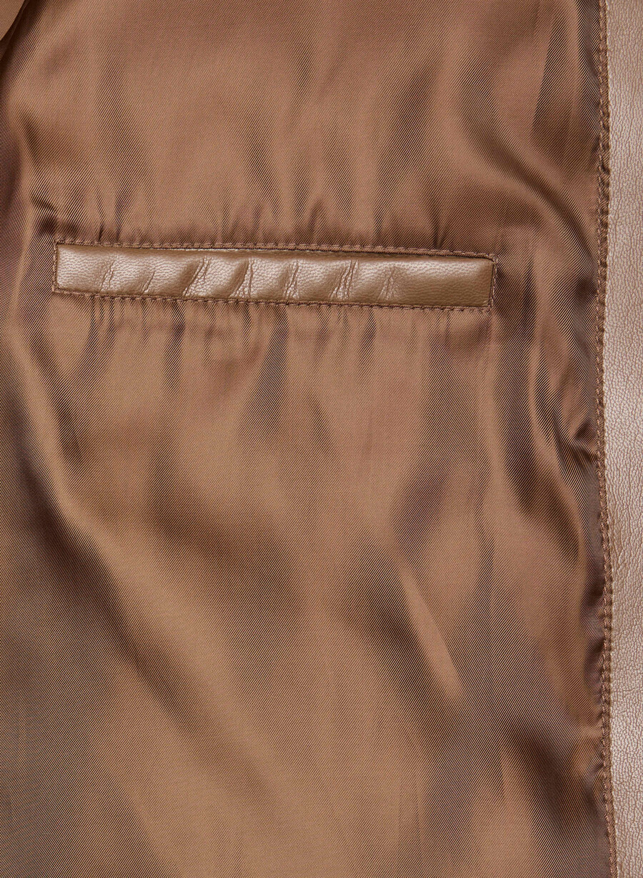 falcon jacka - unreal leather choclad brun