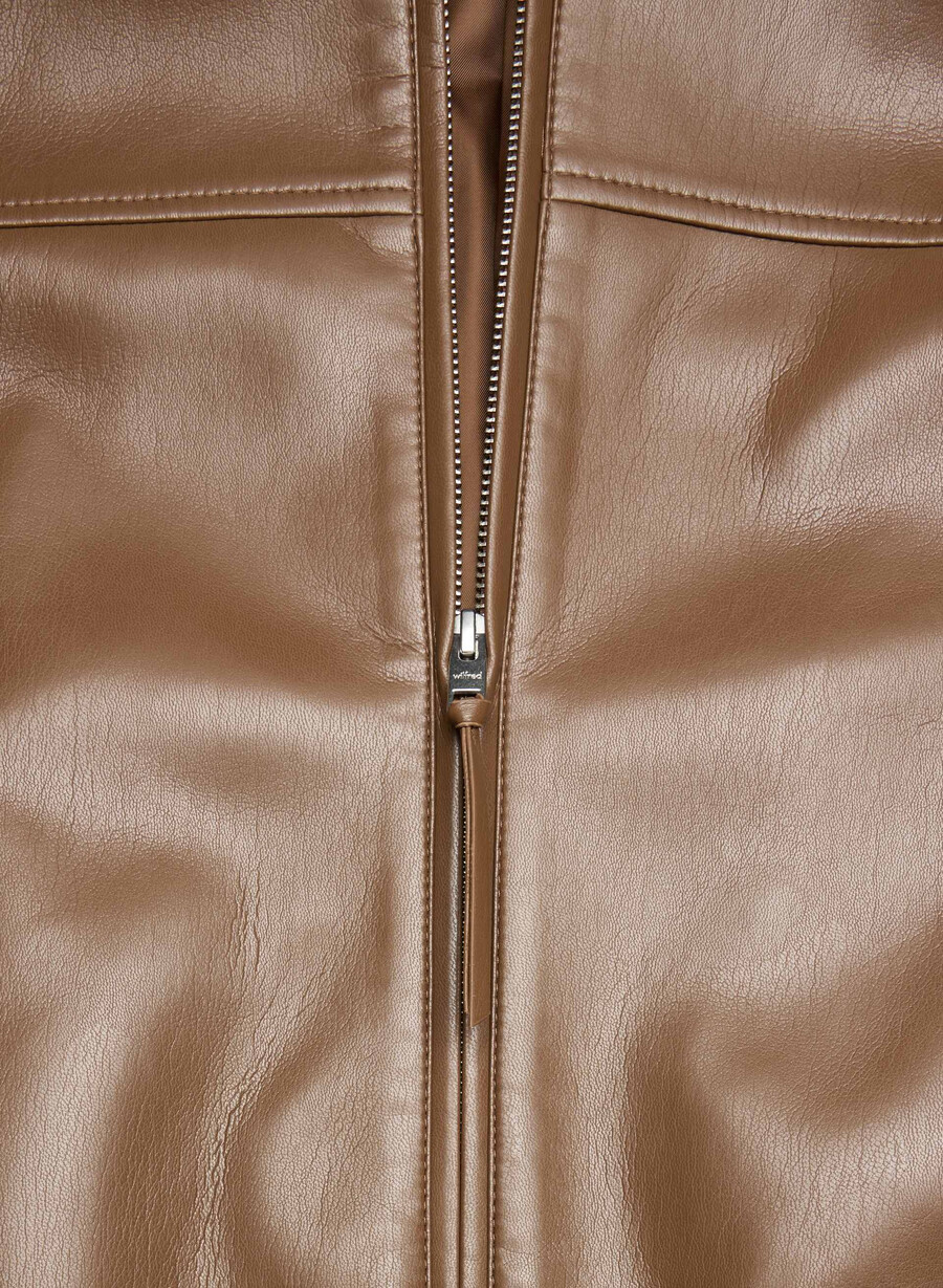 falcon jacka - unreal leather choclad brun