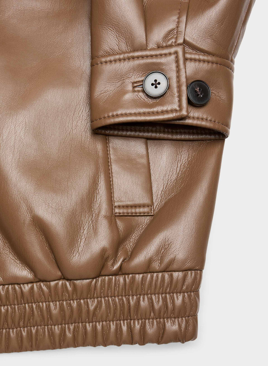 falcon jacka - unreal leather choclad brun