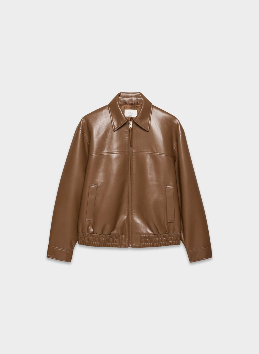falcon jacka - unreal leather choclad brun