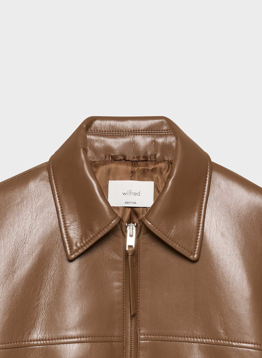 falcon jacka - unreal leather choclad brun