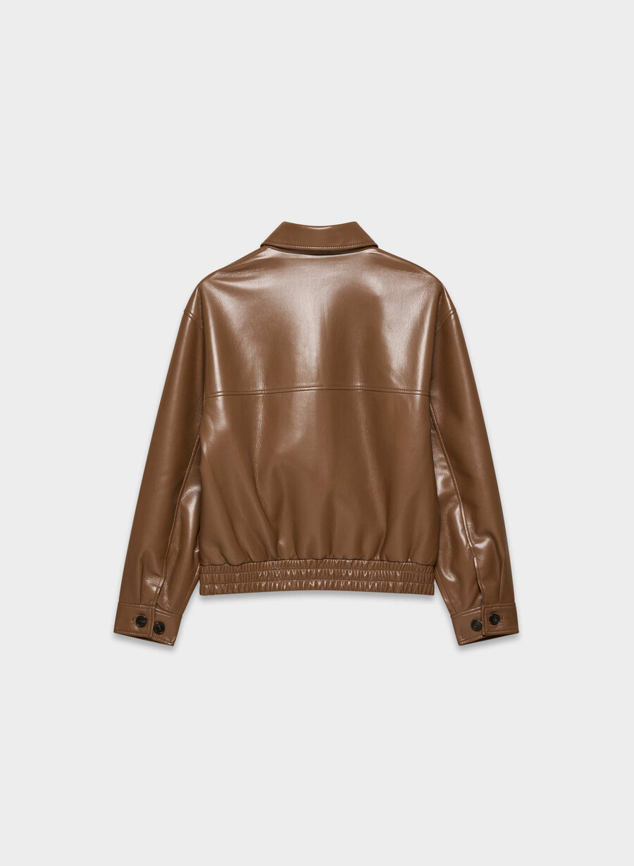 falcon jacka - unreal leather choclad brun