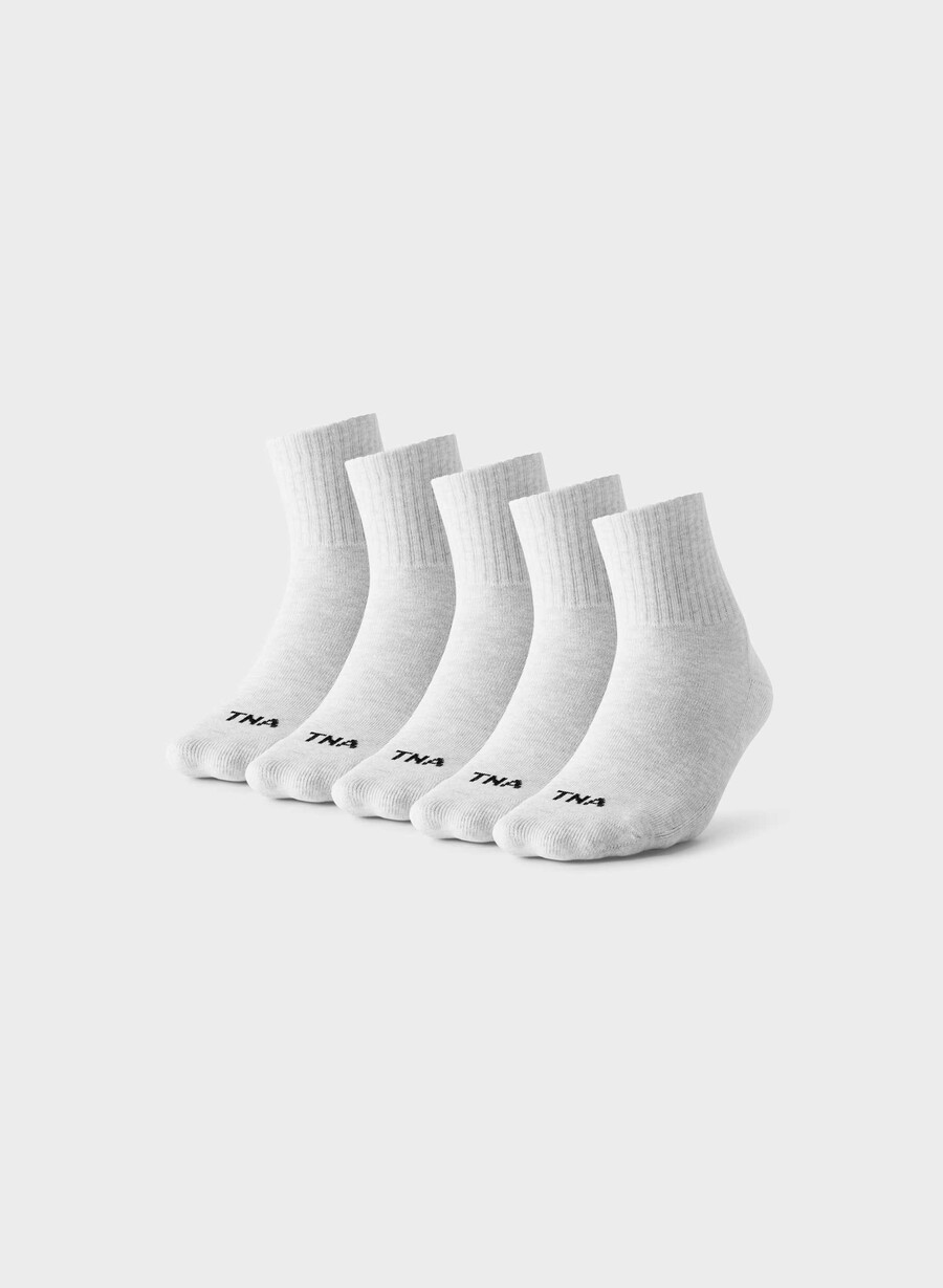 bästa någonsin fotledsstrumpor 5-pack heather cloud white