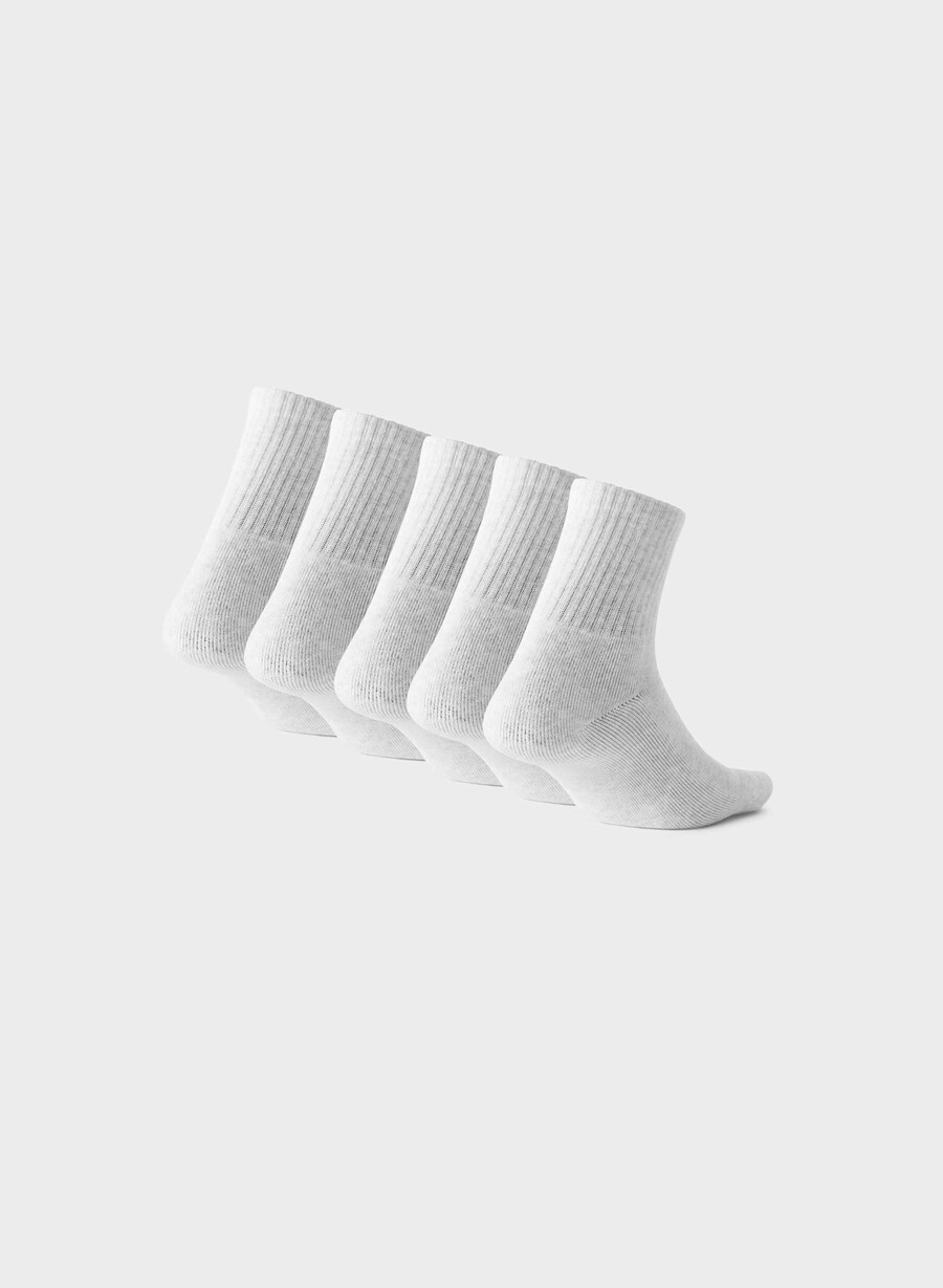 bästa någonsin fotledsstrumpor 5-pack heather cloud white