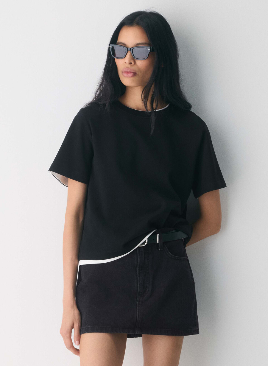 denim forum 90-talets ricci jeanskjol svart eyeliner