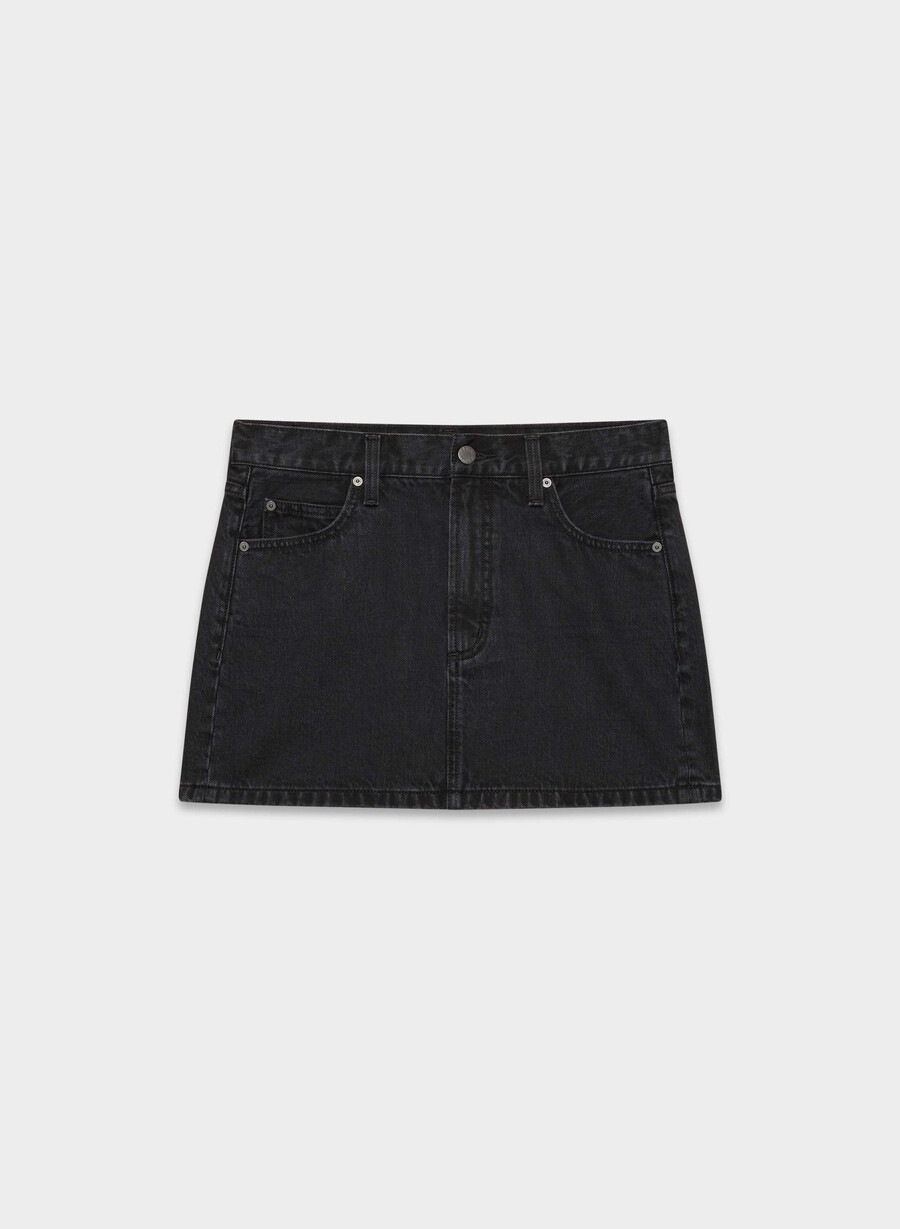 denim forum 90-talets ricci jeanskjol svart eyeliner