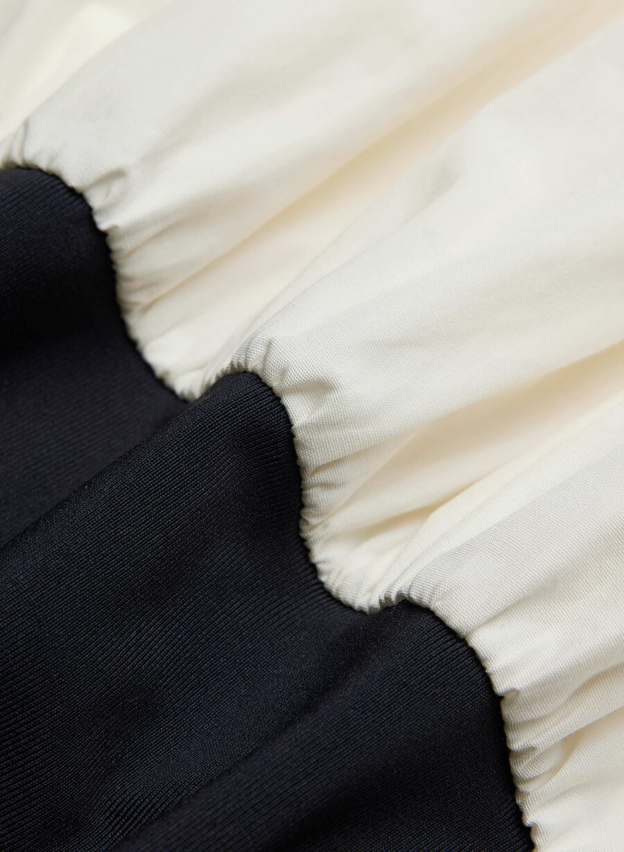revive poplin klänning ljusbjÖrksvart